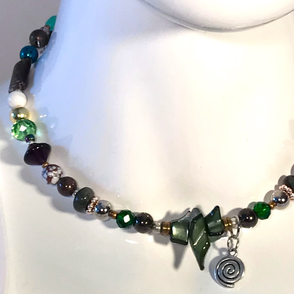 Handmade Pachamama Necklace, Vintage & Modern Elements (N07-2) New Without Tags - Picture 5 of 8